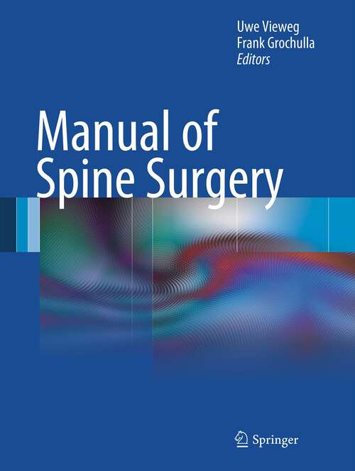 Book cover of Manual of Spine Surgery