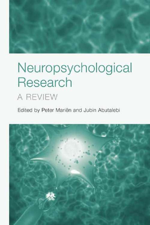 Book cover of Neuropsychological Research: A Review