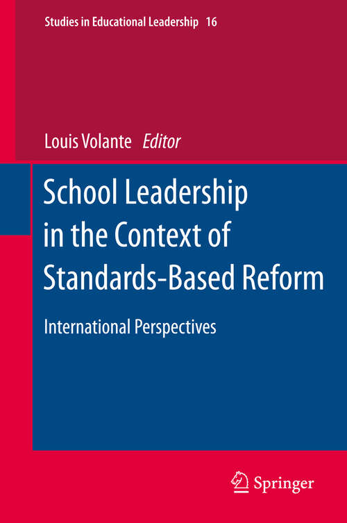 Book cover of School Leadership in the Context of Standards-Based Reform