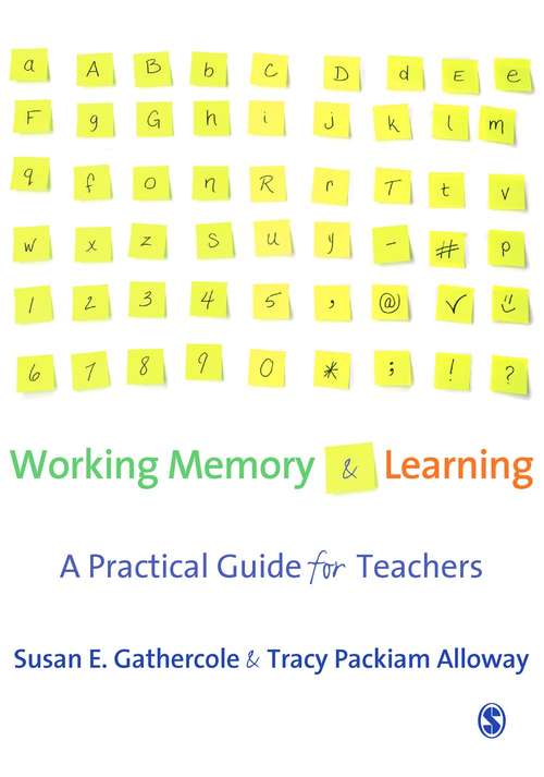 Book cover of Working Memory and Learning