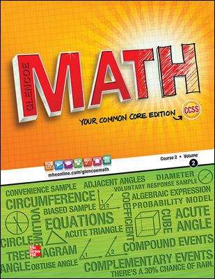 Book cover of Glencoe Math: Your Common Core Edition, CCSS [Grade 7, Volume 2]