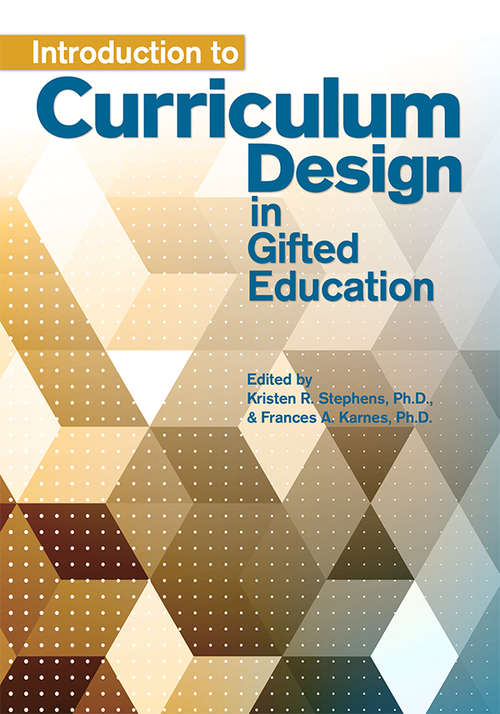 Book cover of Introduction to Curriculum Design in Gifted Education