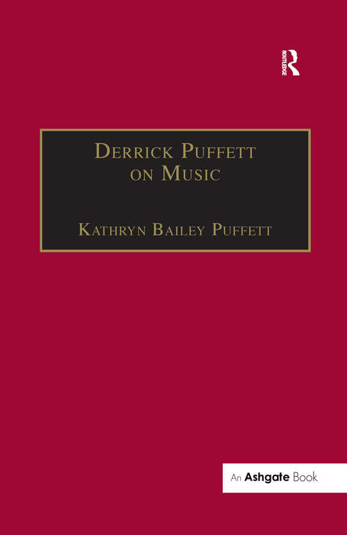 Book cover of Derrick Puffett on Music