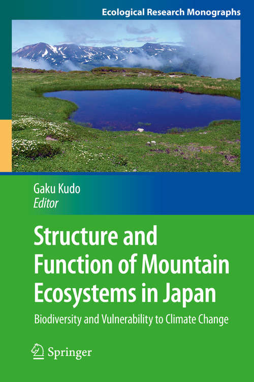 Book cover of Structure and Function of Mountain Ecosystems in Japan