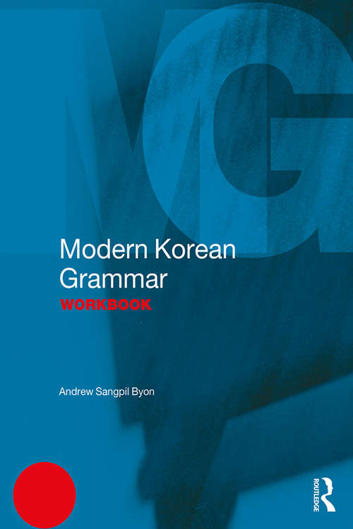 Book cover of Modern Korean Grammar Workbook