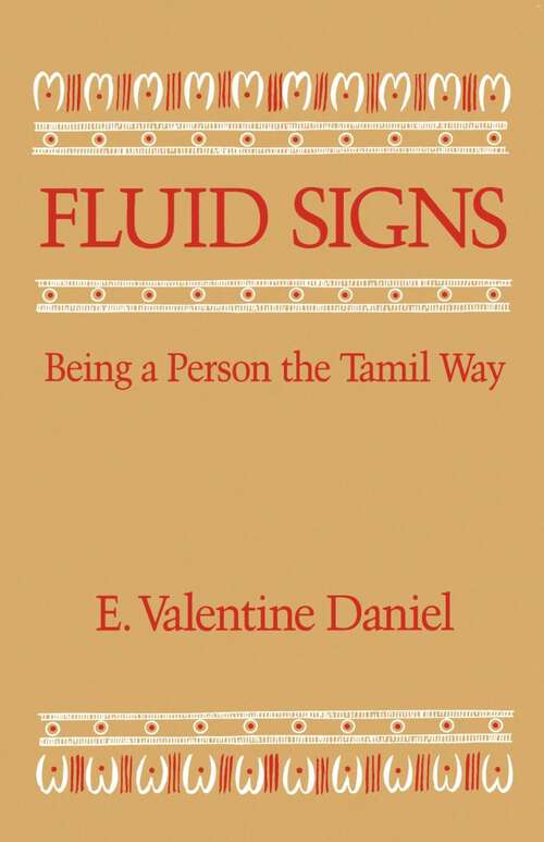 Book cover of Fluid Signs: Being a Person the Tamil Way