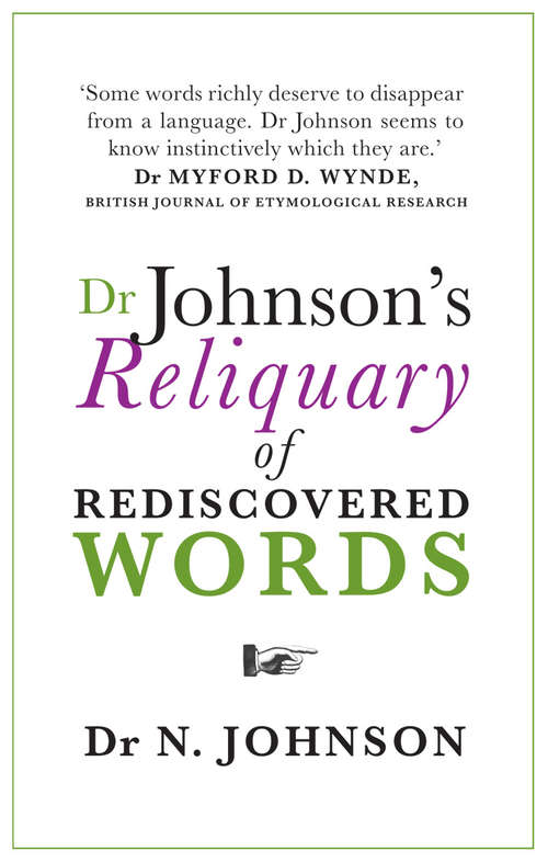 Book cover of Dr Johnson's Reliquary of Rediscovered Words