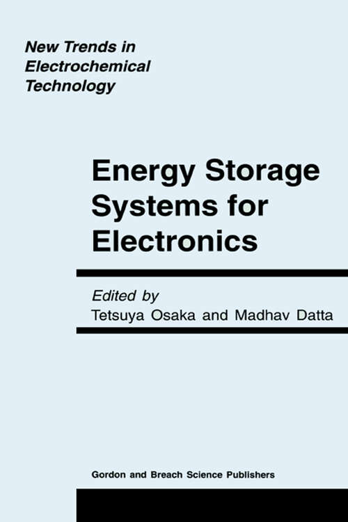 Book cover of Energy Storage Systems in Electronics (1) (New Trends in Electrochemical Technology)
