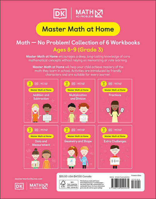 Book cover of Math - No Problem! Collection of 6 Workbooks, Grade 3 Ages 8-9 (Master Math at Home)
