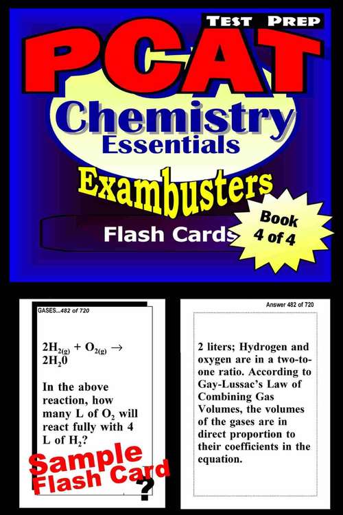 Book cover of PCAT Test Prep Flash Cards: Chemistry Essentials (Exambusters PCAT Workbook: 4 of 4)