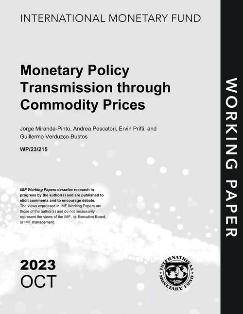 Book cover of Monetary Policy Transmission through Commodity Prices
