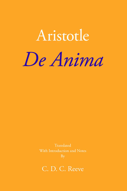 Book cover of De Anima