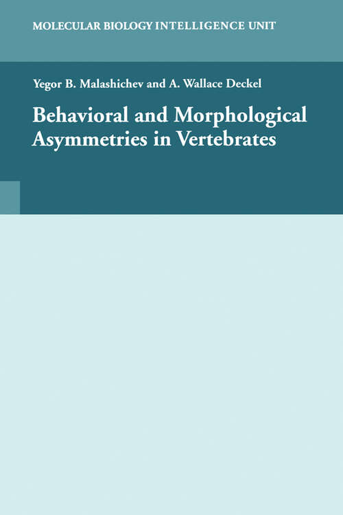 Book cover of Behavioural and Morphological Asymmetries in Vertebrates