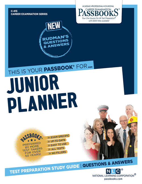 Book cover of Junior Planner: Passbooks Study Guide (Career Examination Series)