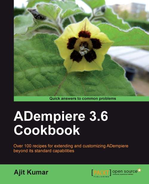 Book cover of ADempiere 3.6 Cookbook
