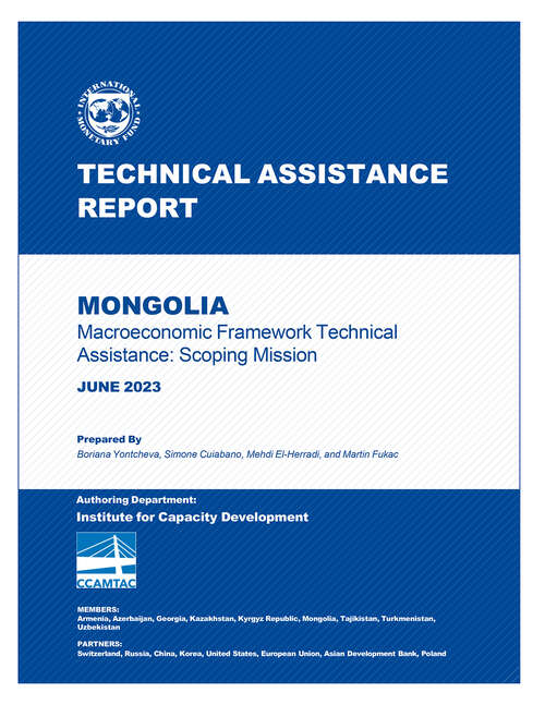Book cover of Mongolia: Technical Assistance Report-Macroeconomic Framework Technical Assistance: Scoping Mission