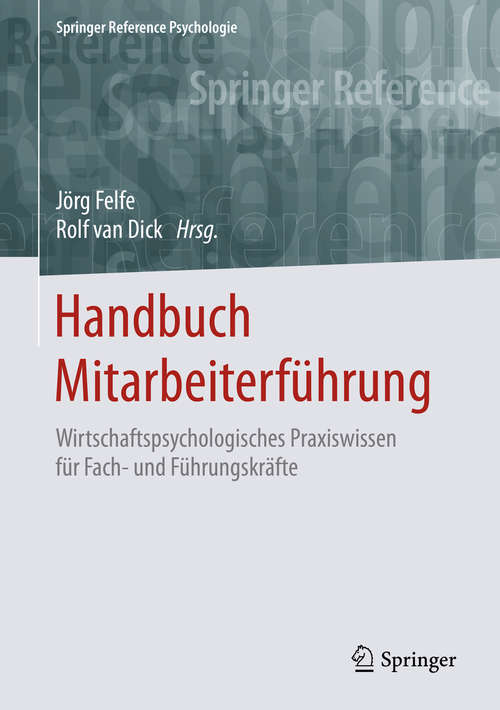 Book cover of Handbuch Mitarbeiterführung
