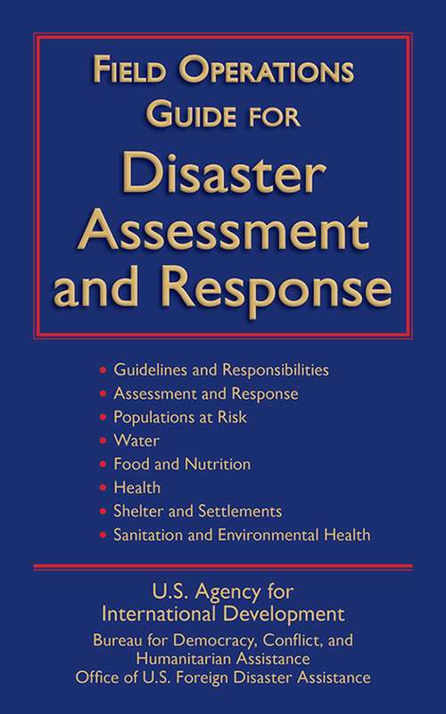 Book cover of Field Operations Guide for Disaster Assessment and Response