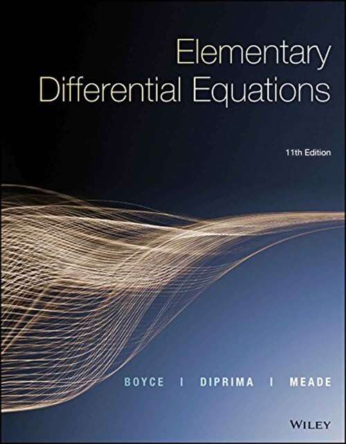 Book cover of Elementary Differential Equations (Eleventh Edition)