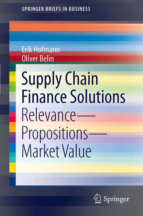 Supply Chain Finance Solutions: Relevance - Propositions - Market Value