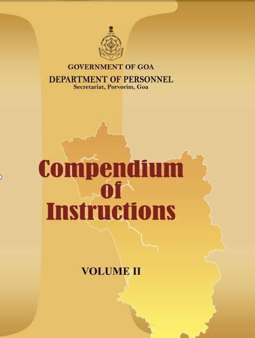 Book cover of Compendium Of Instructions Volume 2: Competitive Exam