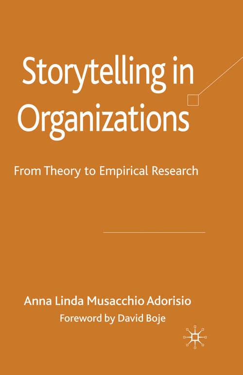 Book cover of Storytelling in Organizations