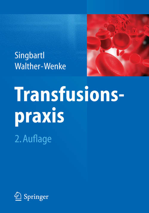 Book cover of Transfusionspraxis