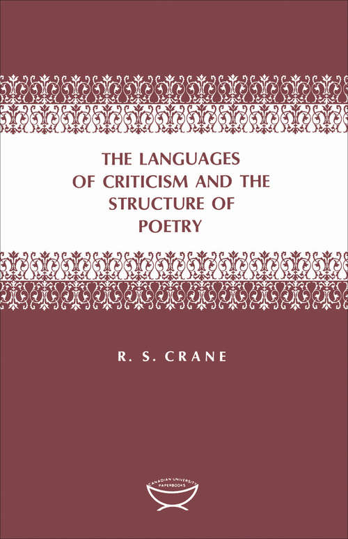 Book cover of The Languages of Criticism and the Structure of Poetry