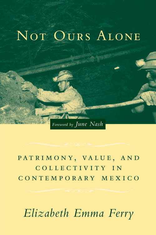 Book cover of Not Ours Alone: Patrimony, Value, and Collectivity in Contemporary Mexico