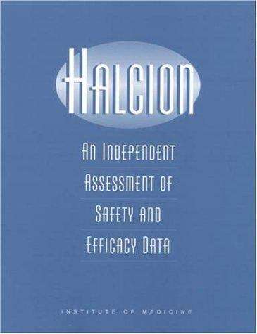 Book cover of Halcion: An Independent Assessment of Safety and Efficacy Data