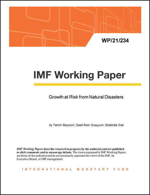 Book cover of Growth at Risk from Natural Disasters (Imf Working Papers)
