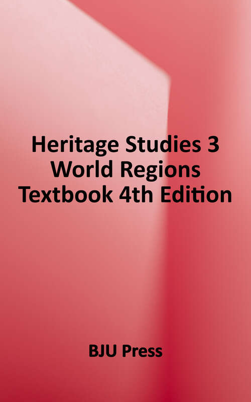 Book cover of Heritage Studies: World Regions (Fourth Edition)