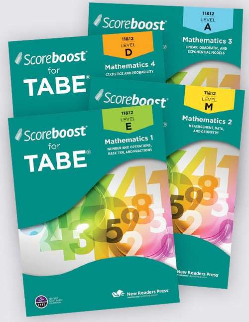 Book cover of Scoreboost® for TABE® Level E Mathematics 3: Geometry, Measurement, And Data