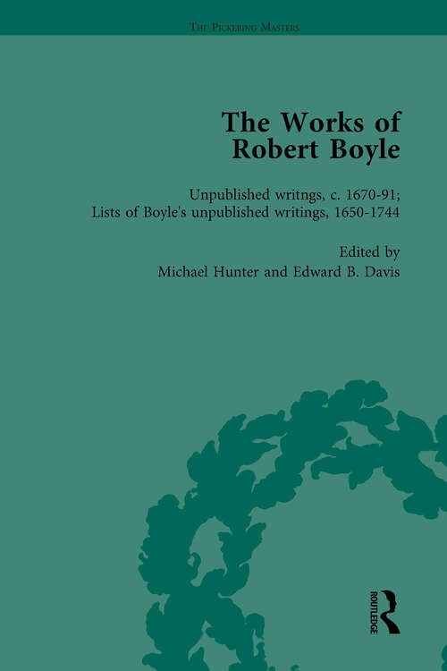Book cover of The Works of Robert Boyle, Part II Vol 7