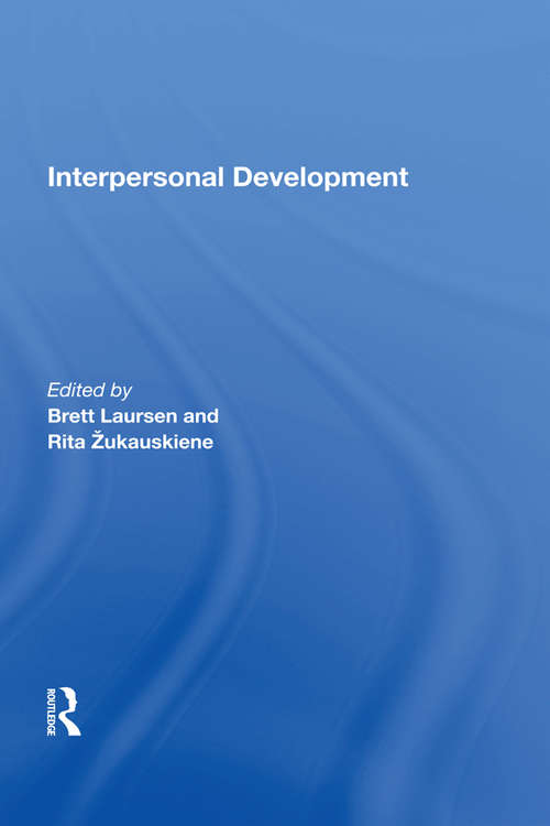 Book cover of Interpersonal Development (The\international Library Of Psychology Ser.)