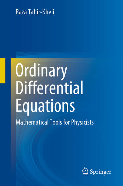 Book cover of Ordinary Differential Equations: Mathematical Tools For Physicists