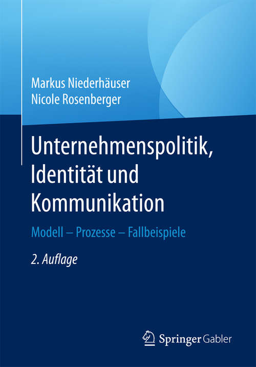 Book cover of Unternehmenspolitik, Identität und Kommunikation