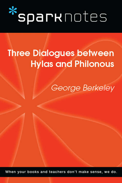 Book cover of Three Dialogues between Hylas Philonous (SparkNotes Philosophy Guide)