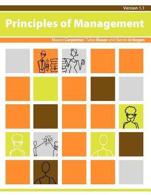 Book cover of Principles of Management Version 1.1