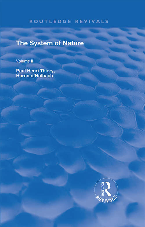 The System of Nature: Volume 2 (Routledge Revivals)