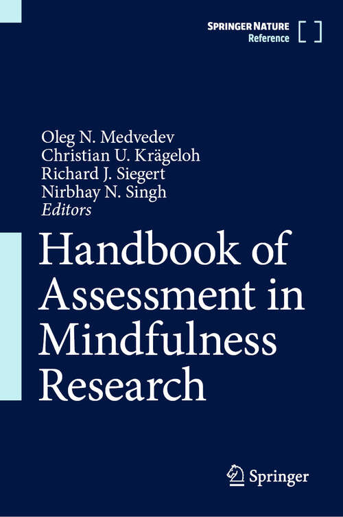 Book cover of Handbook of Assessment in Mindfulness Research