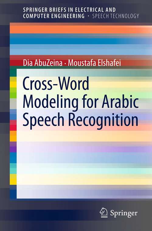 Book cover of Cross-Word Modeling for Arabic Speech Recognition