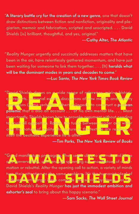 Book cover of Reality Hunger