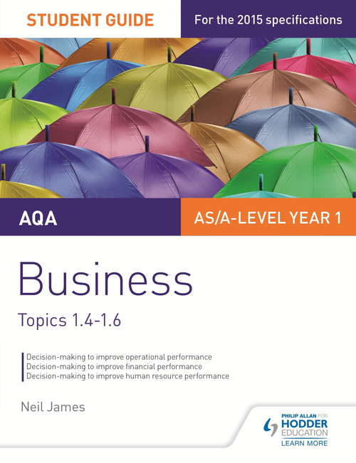 Book cover of AQA Business Student Guide 2: Topics 1.4-1.6