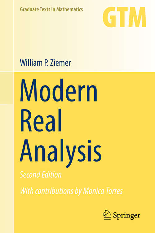 Book cover of Modern Real Analysis