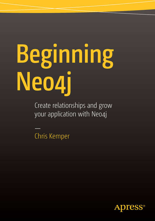 Book cover of Beginning Neo4j