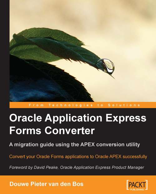 Book cover of Oracle Application Express Forms Converter
