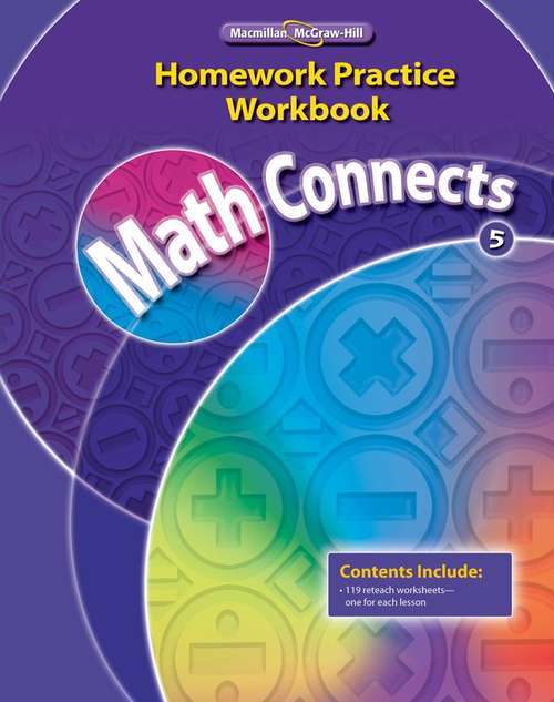 Book cover of Math Connects, 5, Homework Practice Workbook