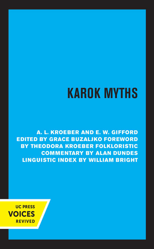 Book cover of Karok Myths