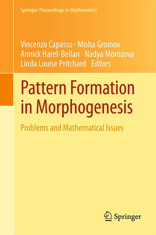 Book cover of Pattern Formation in Morphogenesis